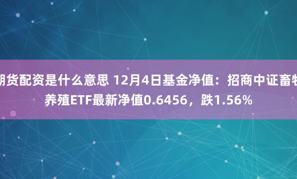 期货配资是什么意思 12月4日基金净值：招商中证畜牧养殖ETF最新净值0.6456，跌1.56%