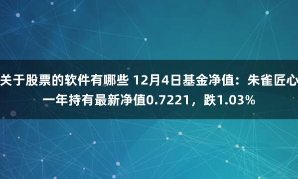 关于股票的软件有哪些 12月4日基金净值：朱雀匠心一年持有最新净值0.7221，跌1.03%