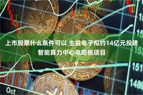 上市股票什么条件可以 生益电子拟约14亿元投建智能算力中心电路板项目