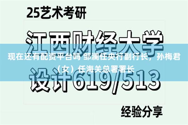 现在还有配资平台吗 邹澜任央行副行长，孙梅君（女）任海关总署署长